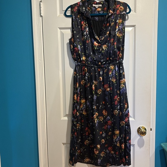 Adam Lippes floral sleeveless midi dress black 8 - Picture 4 of 8